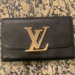 Black leather wallet